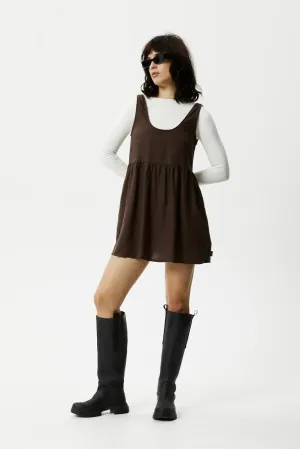 AFENDS Jesse Hemp Mini Dress - Coffee