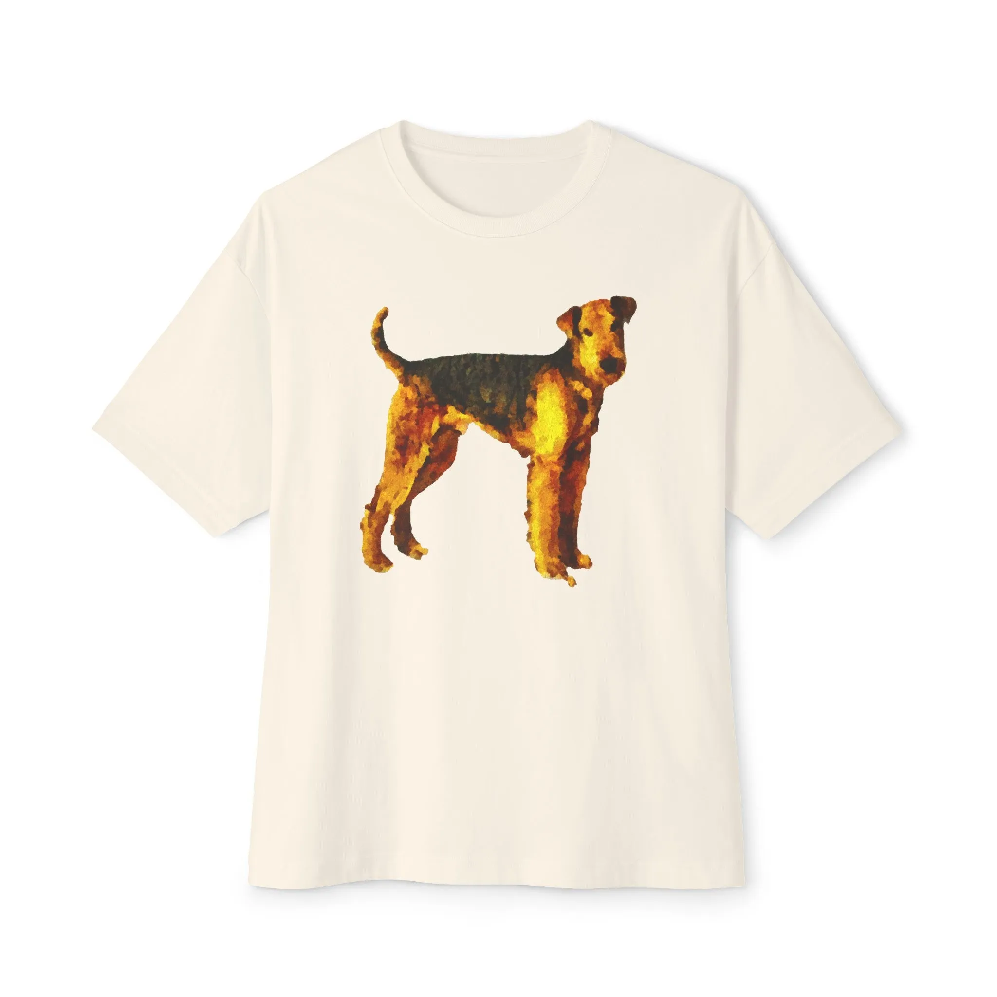 Airedale Terrier Unisex Oversized Ringspun Cotton Boxy T-Shirt