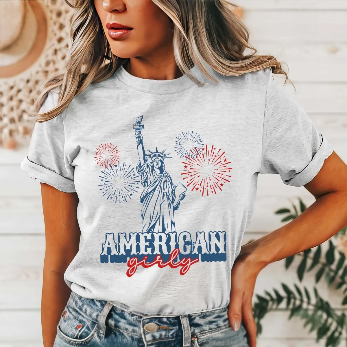American Girly Statue of Liberty Tee