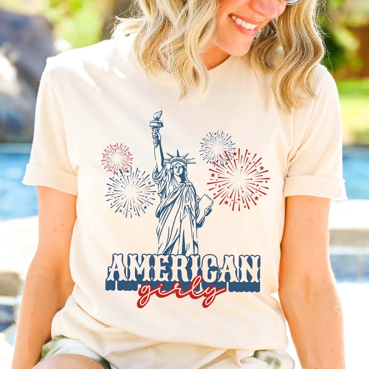 American Girly Statue of Liberty Tee