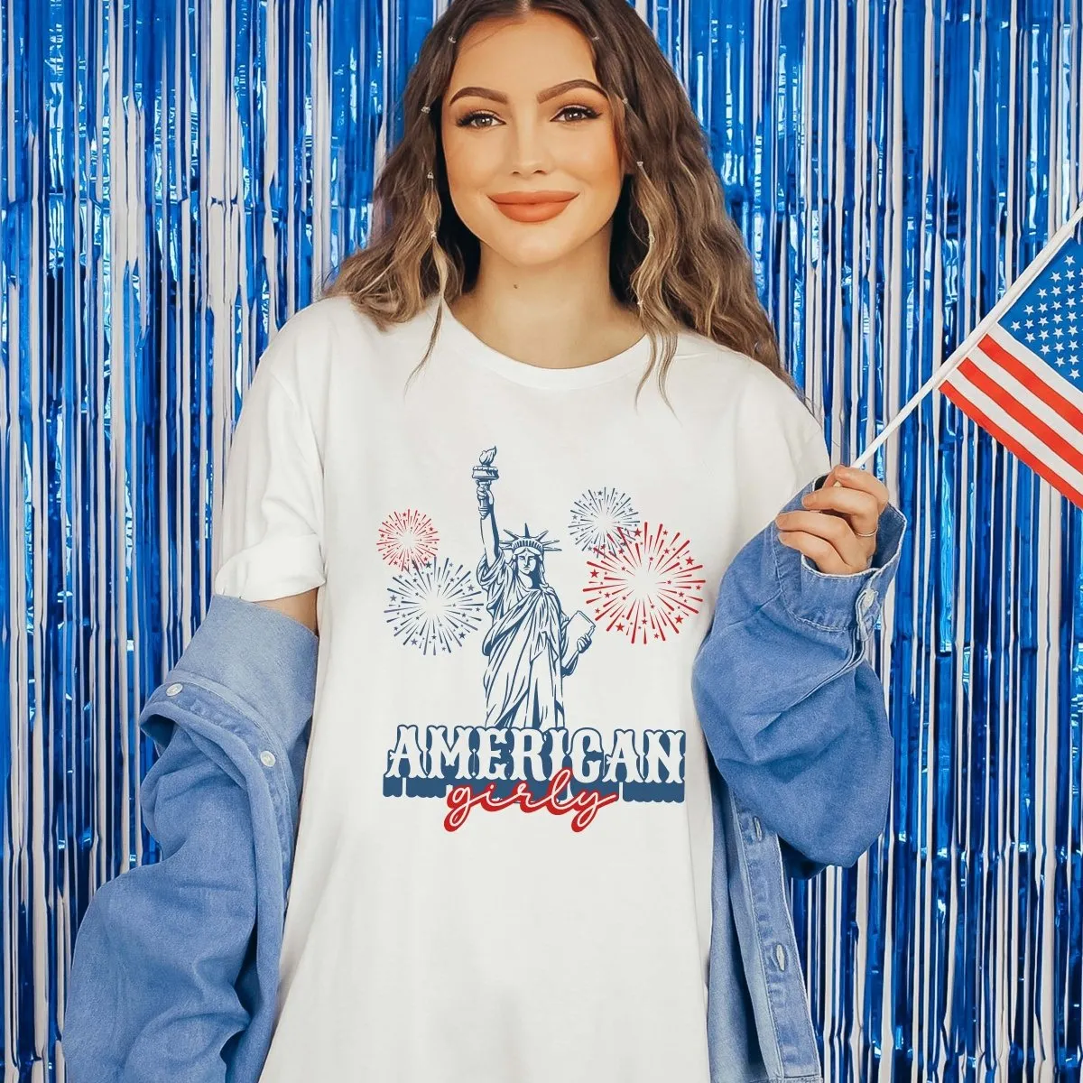 American Girly Statue of Liberty Tee