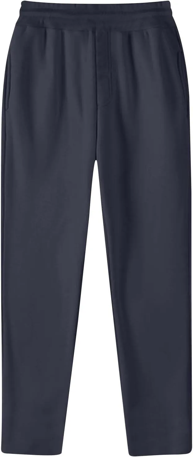 Aymnlox Mens Simple Stylish Pants Loose Fit Straight Fit Casual Trousers Elastic Waist Drawstring Fall Outdoor Hiking Pants
