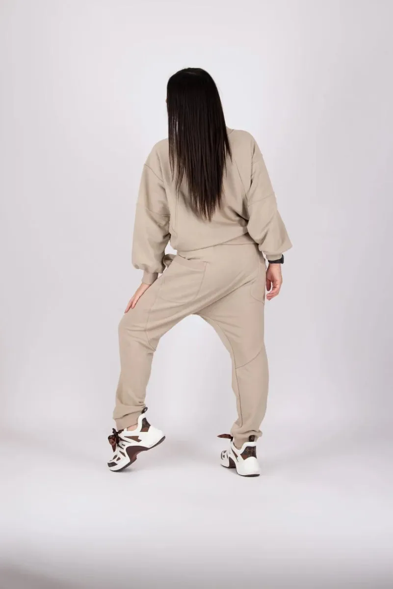 BEIGE WIDE TRACKSUIT AMALIA
