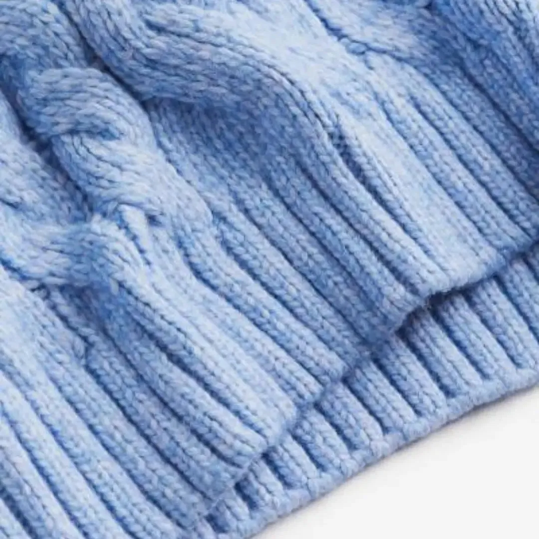 Blue Thread Knitted Women Lazy Pullover Solid Knit O Neck Full Sleeve Pullovers Female 2024 Autumn Winter Commute Sweater