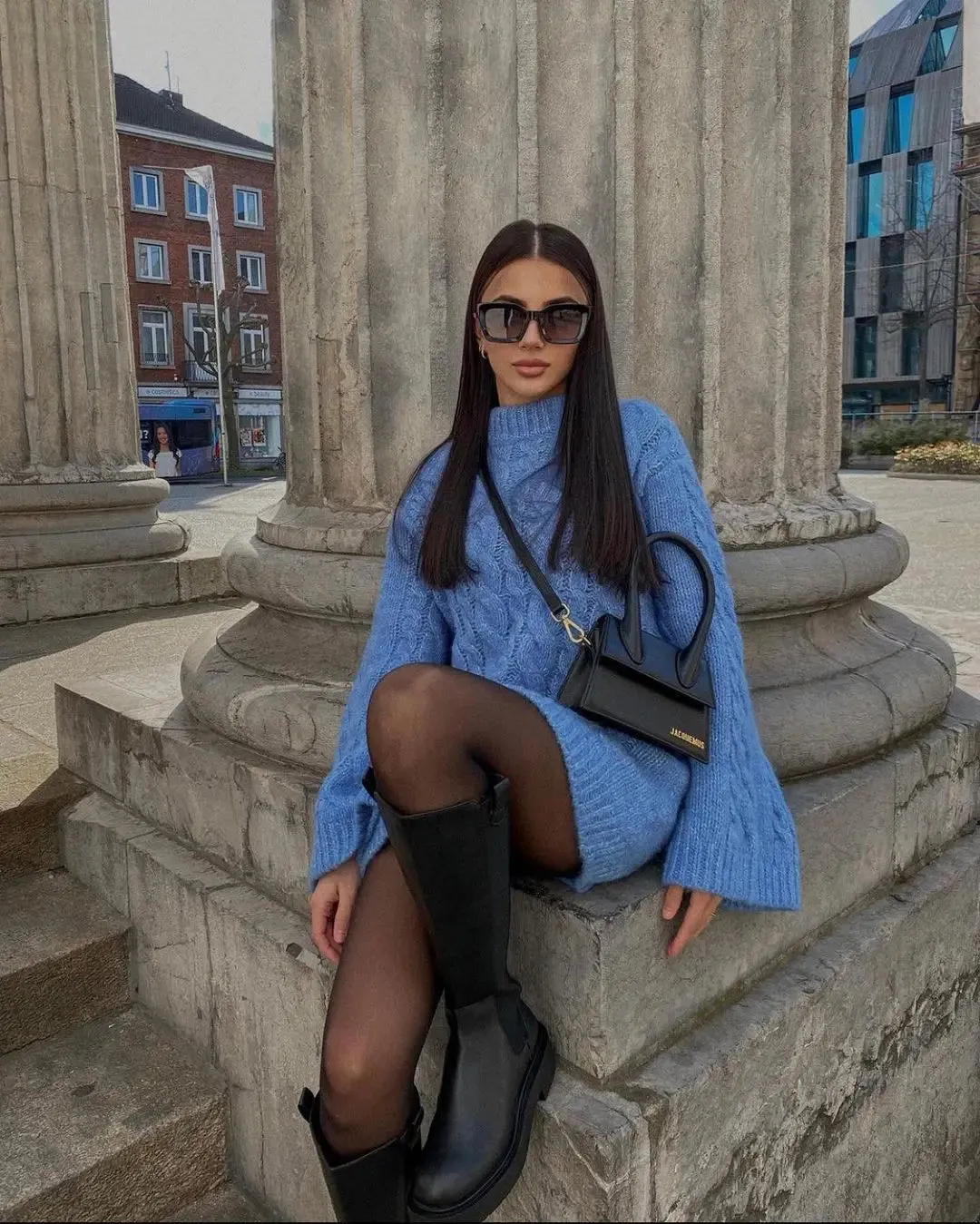 Blue Thread Knitted Women Lazy Pullover Solid Knit O Neck Full Sleeve Pullovers Female 2024 Autumn Winter Commute Sweater