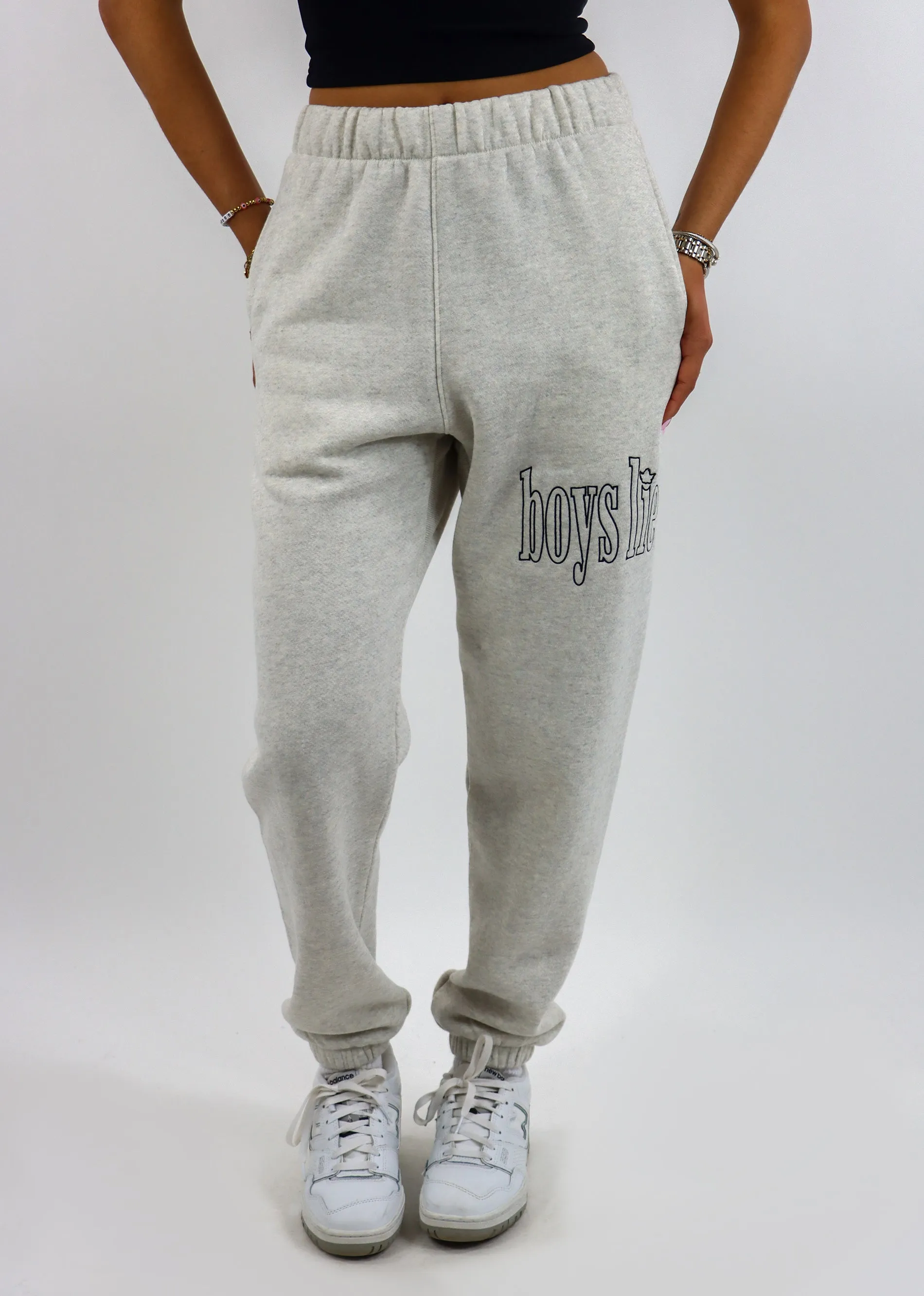 Boys Lie Hold My Phone Mac Slim Pants ★ Heather Grey