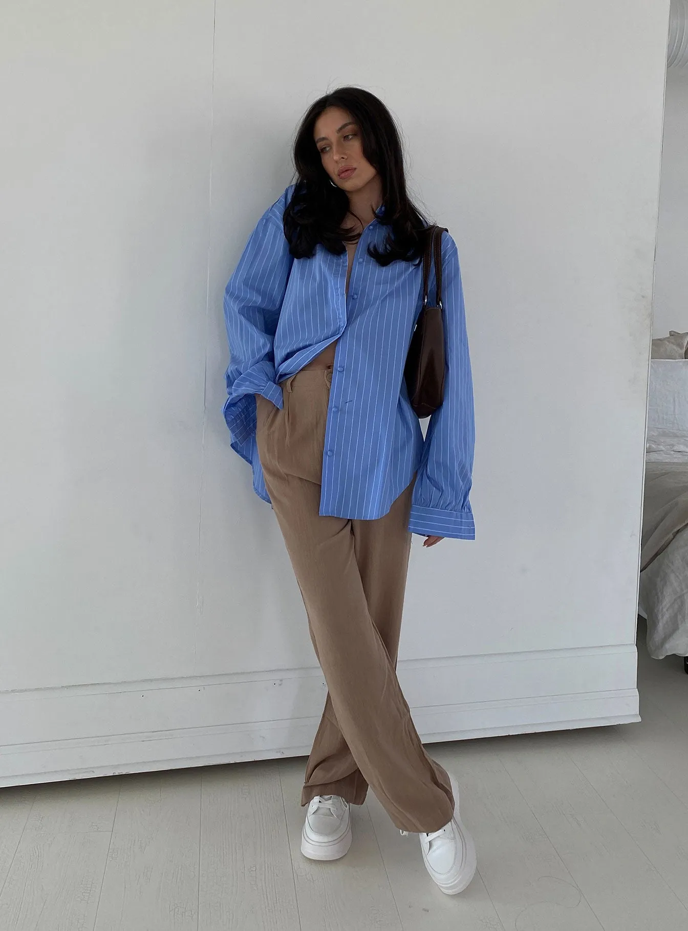 Brenda Linen Blend Pants Beige
