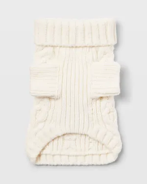 Cable Knit Dog Sweater