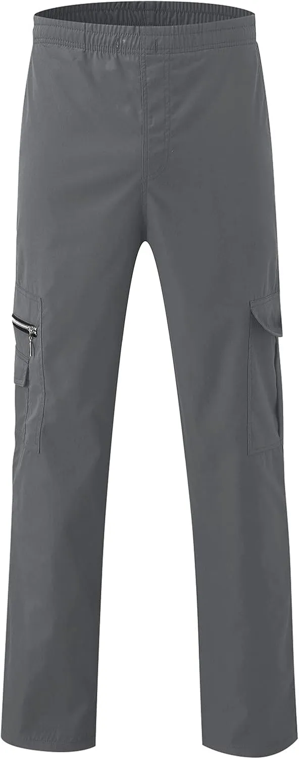 Cargo Pants for Men Relaxed Fit Gym Pants Men Joggers Sweatpants Slim Fit Workout Cotton Pants with Elastic Waistband