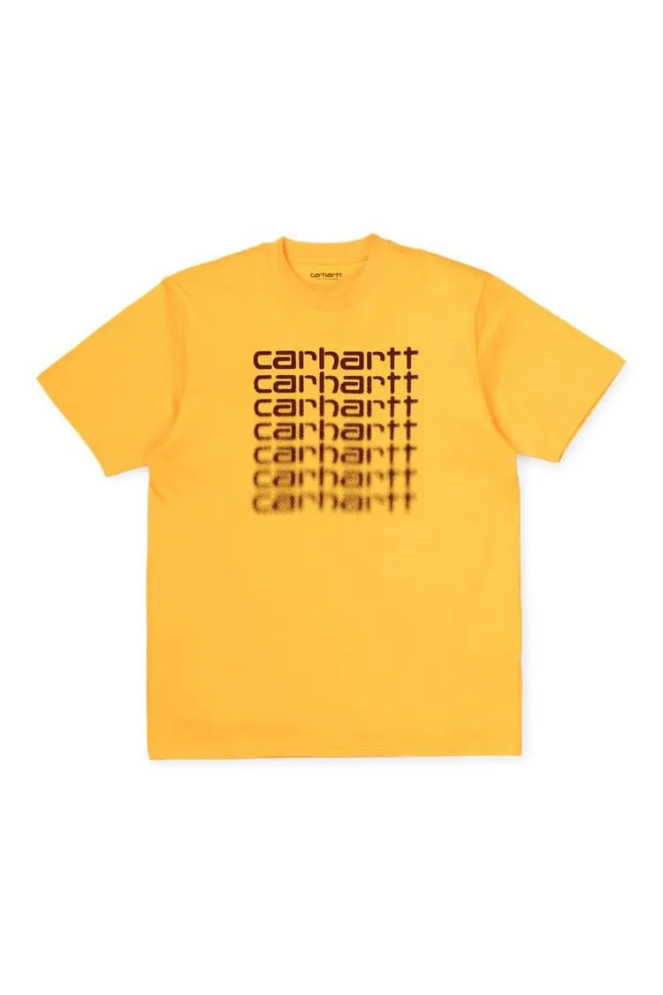 CARHARTT WIP FADING SCRIPT TEE - SUNFLOWER/BLACK