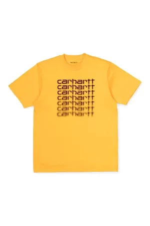 CARHARTT WIP FADING SCRIPT TEE - SUNFLOWER/BLACK