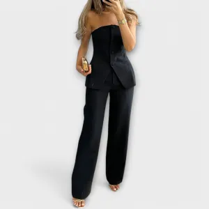 Celeste Strapless Tailored Suit