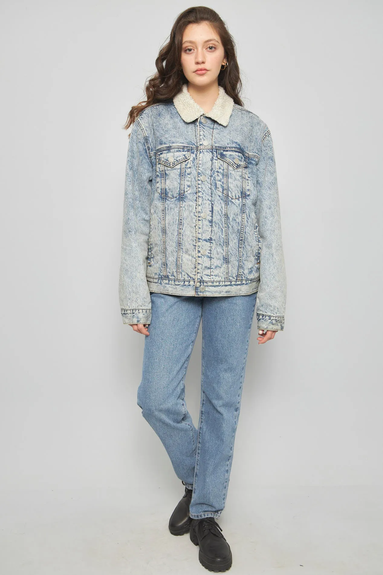 Chaqueta casual  azul bdg talla M 006