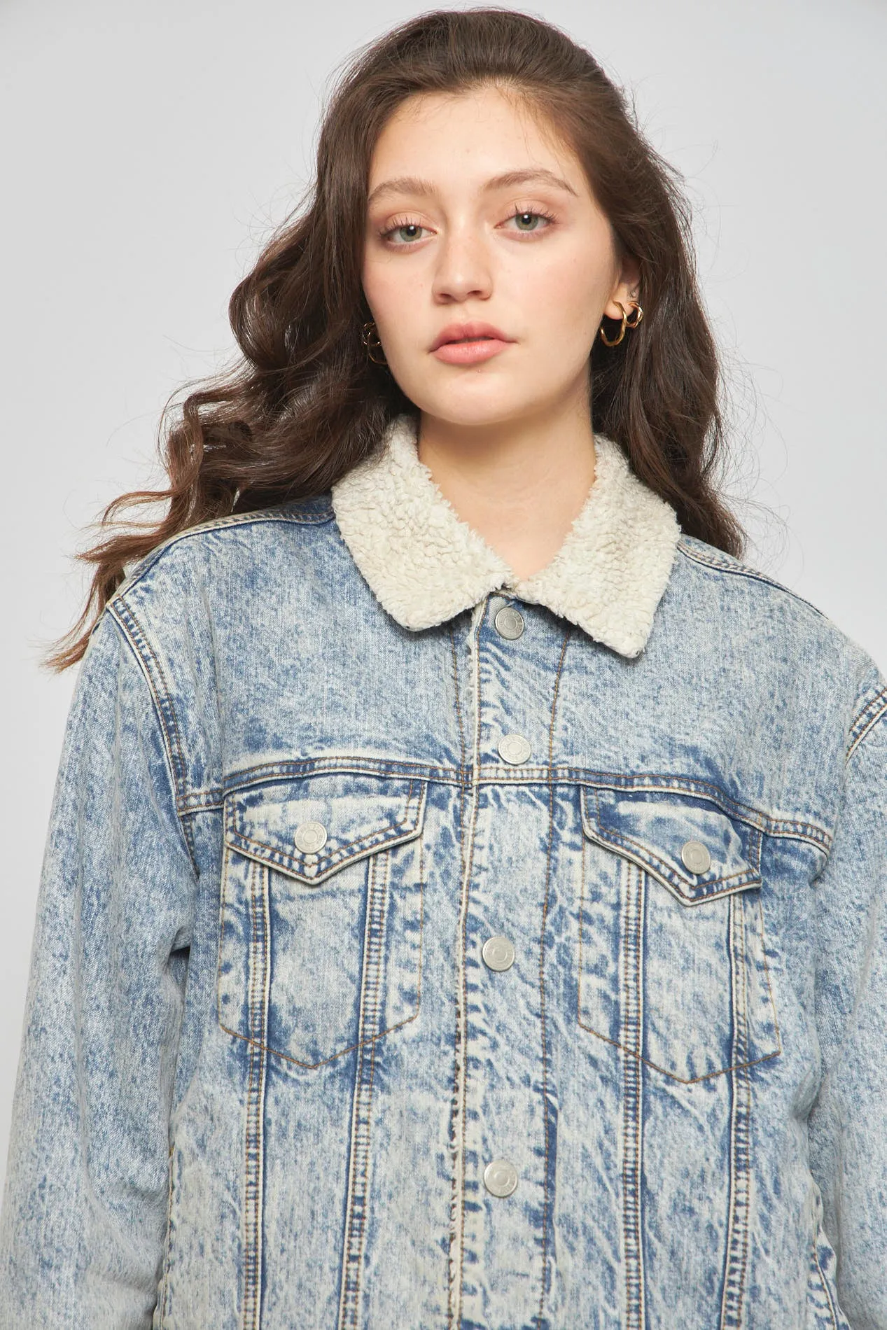 Chaqueta casual  azul bdg talla M 006