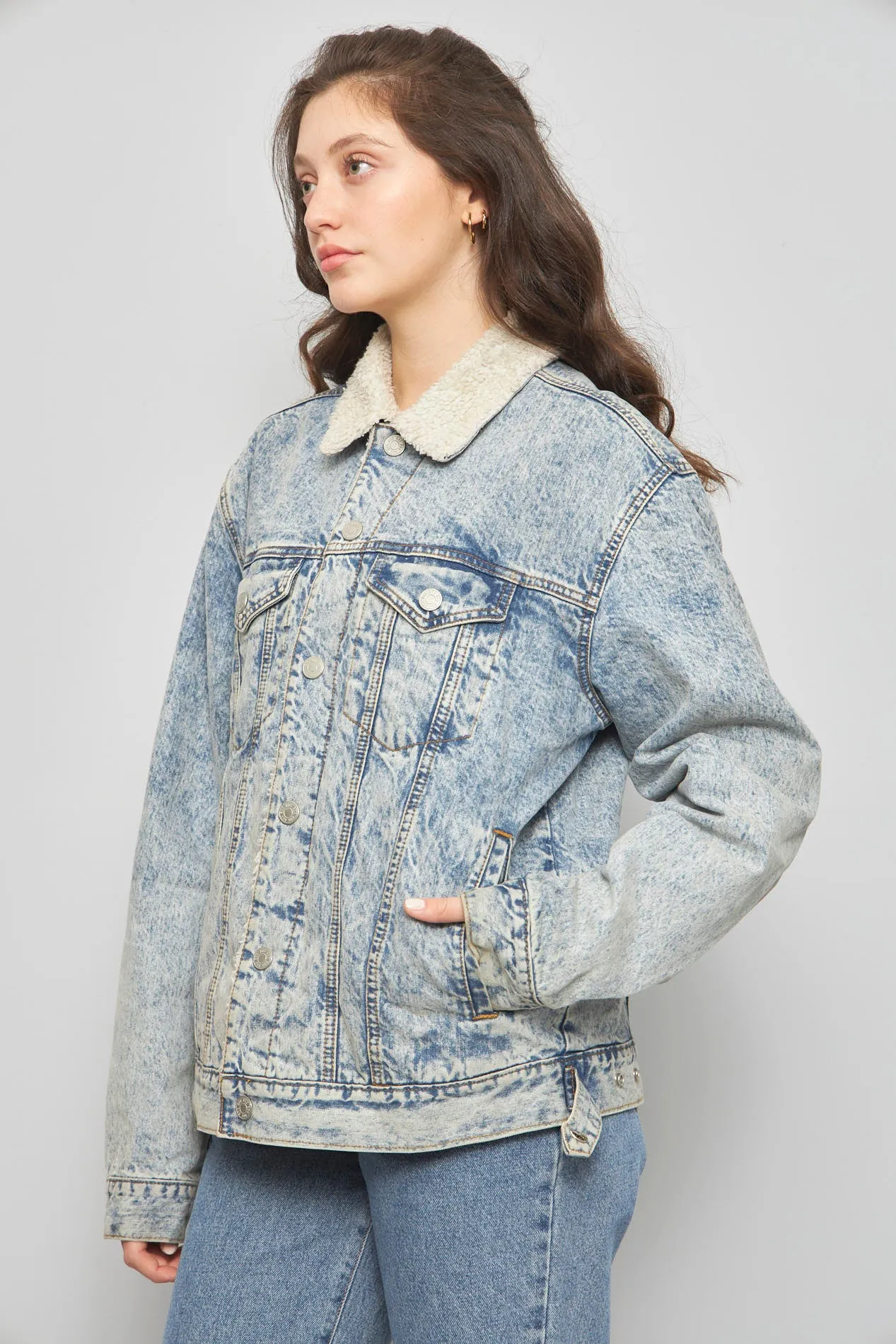 Chaqueta casual  azul bdg talla M 006