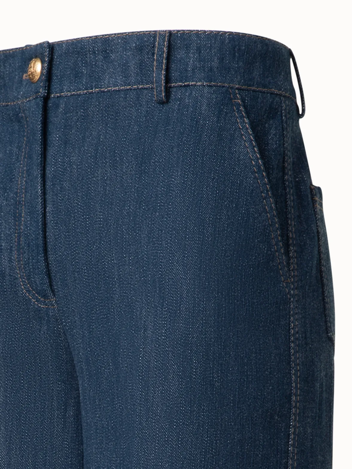Cropped Wide Leg Pants in Sailor Denim