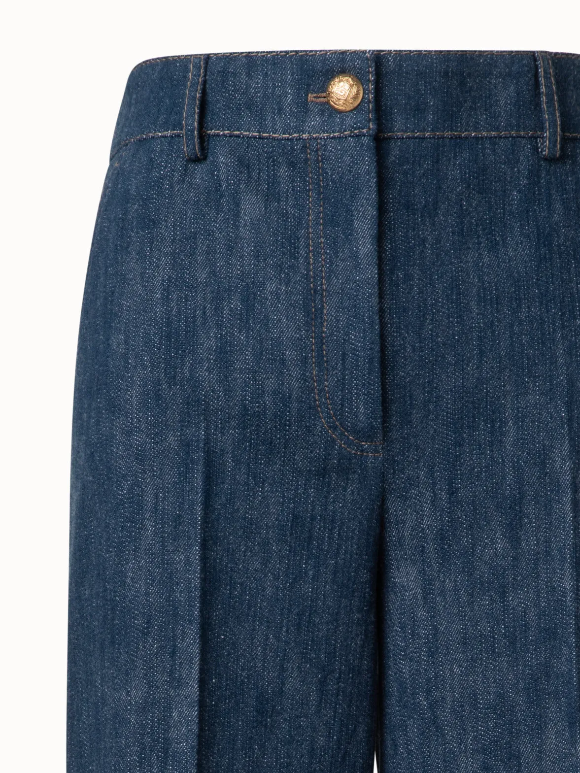 Cropped Wide Leg Pants in Sailor Denim