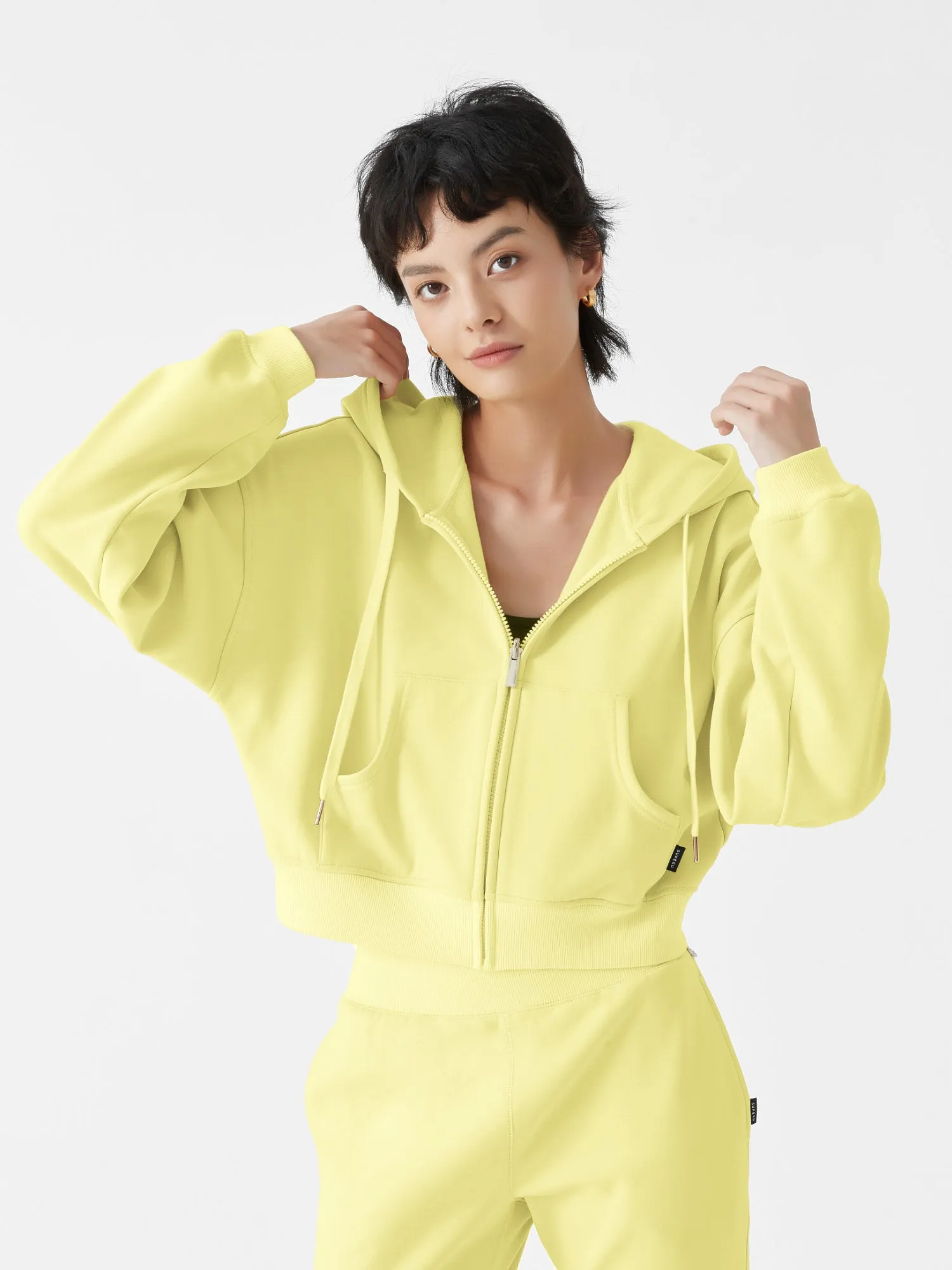 Cubby Zip Up Hoodie - Cropped & Reversible