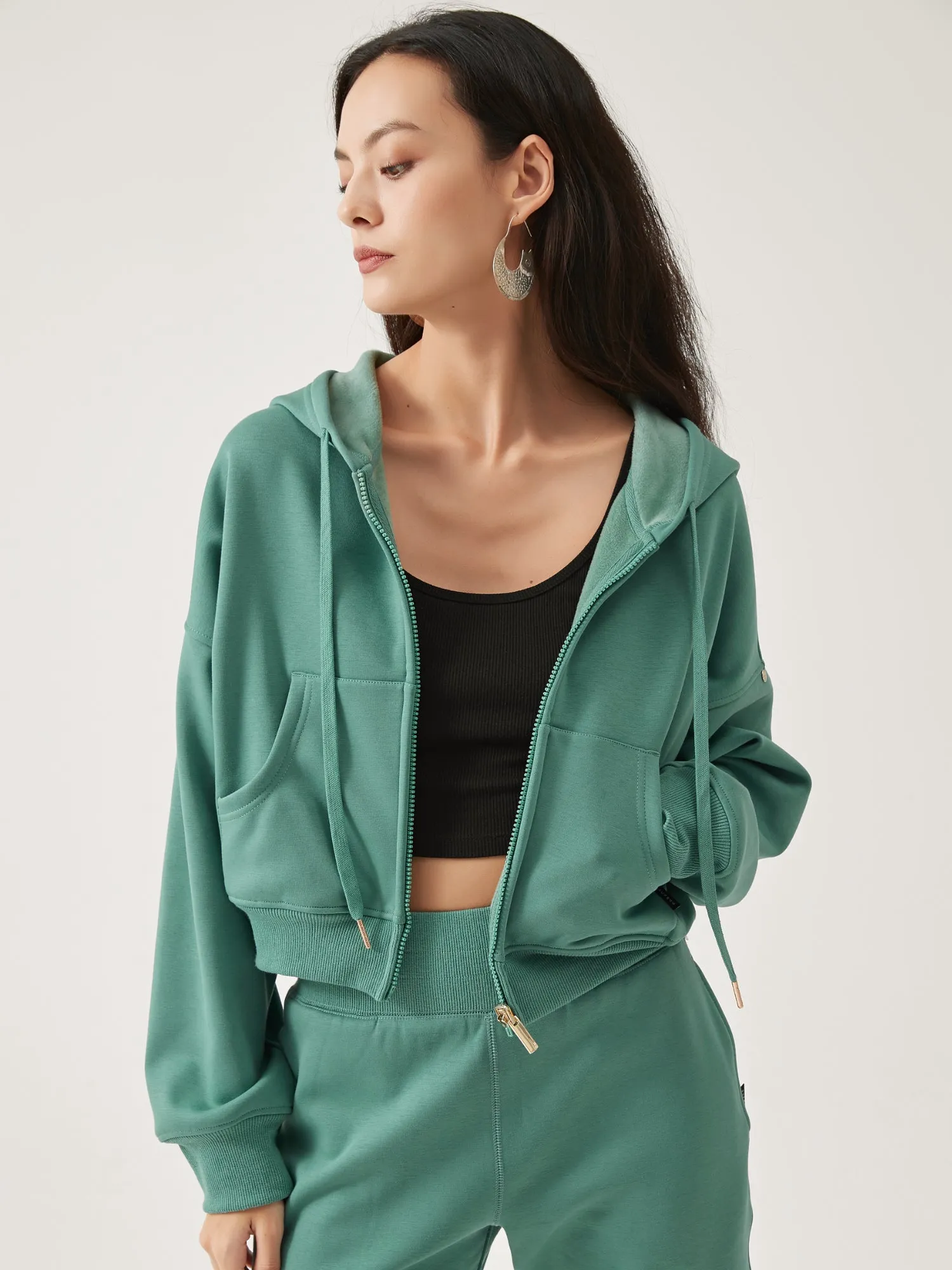 Cubby Zip Up Hoodie - Cropped & Reversible