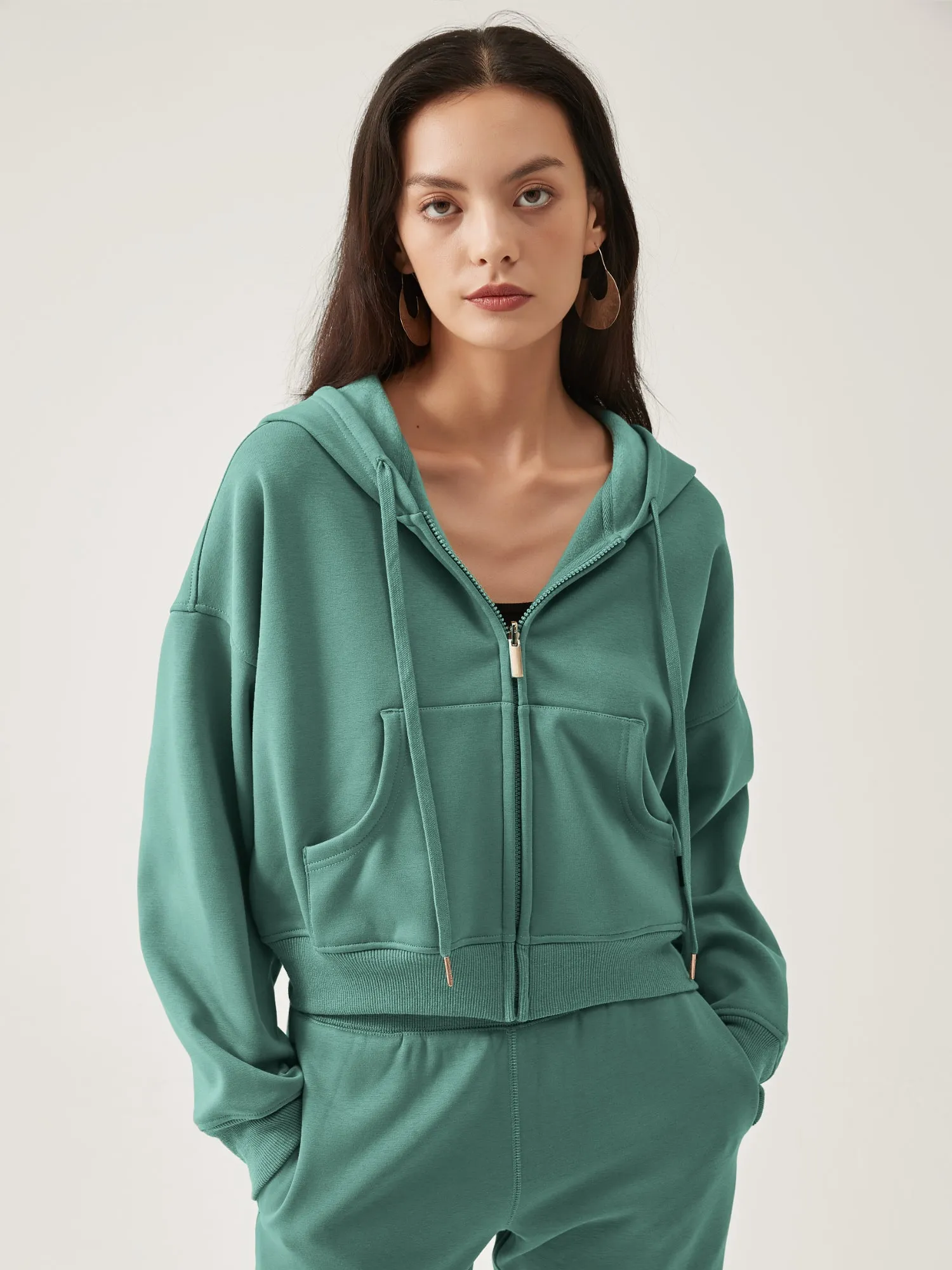 Cubby Zip Up Hoodie - Cropped & Reversible