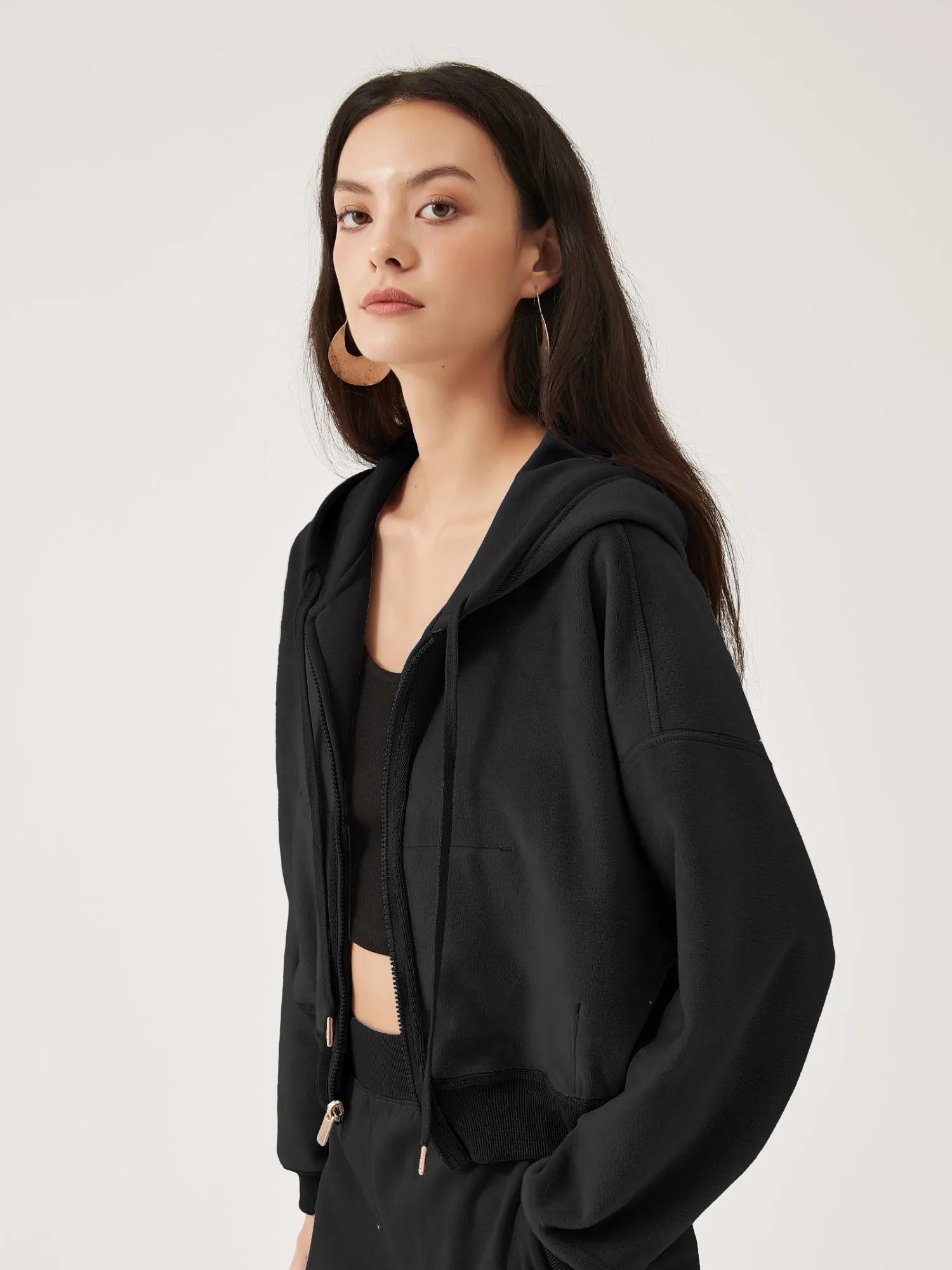 Cubby Zip Up Hoodie - Cropped & Reversible
