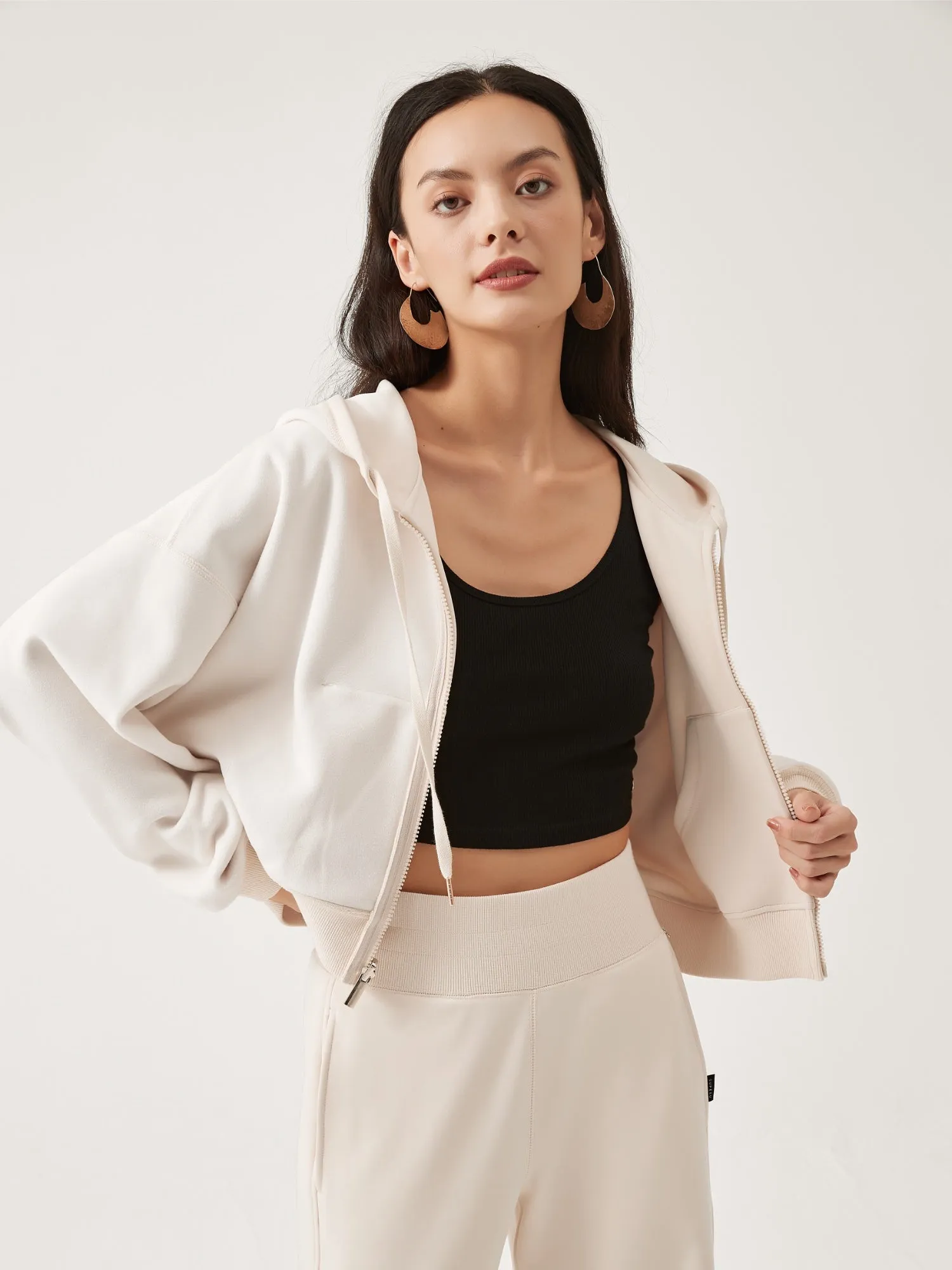Cubby Zip Up Hoodie - Cropped & Reversible