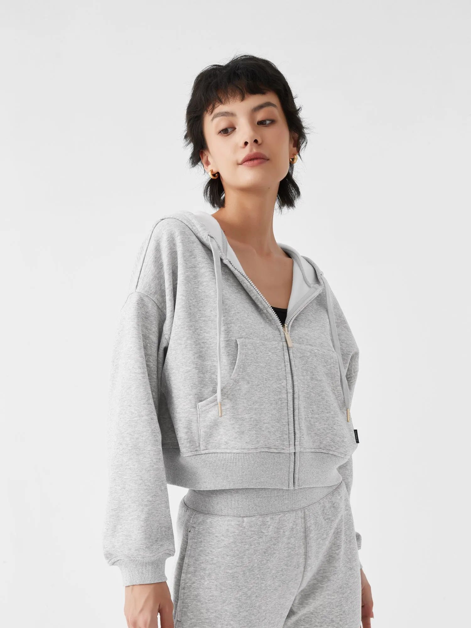 Cubby Zip Up Hoodie - Cropped & Reversible