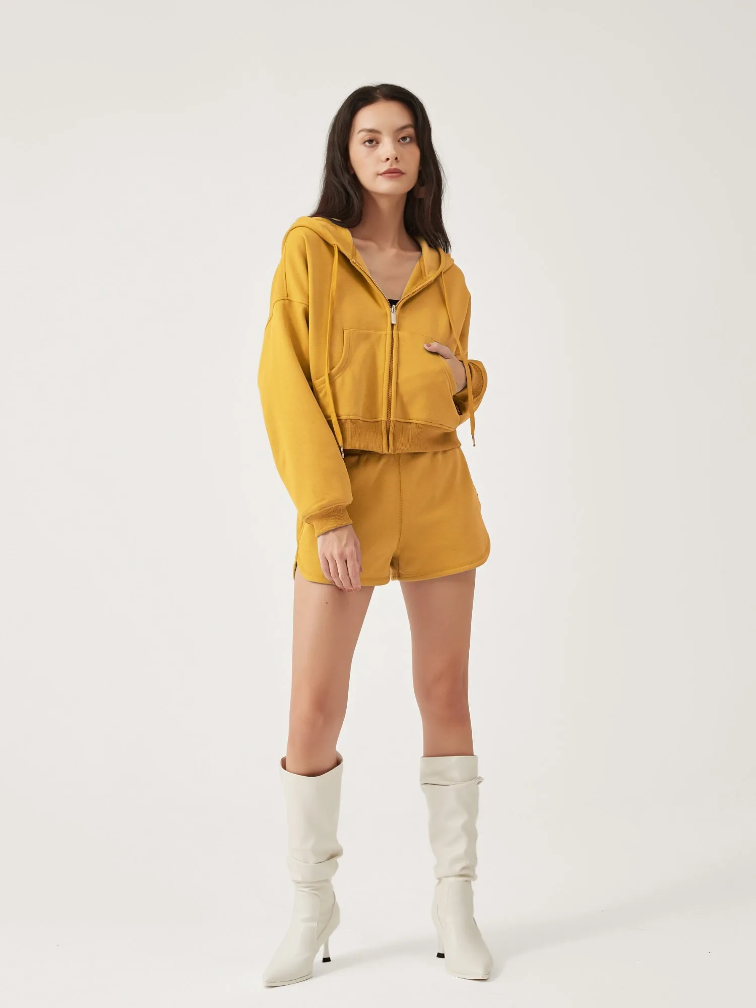 Cubby Zip Up Hoodie - Cropped & Reversible