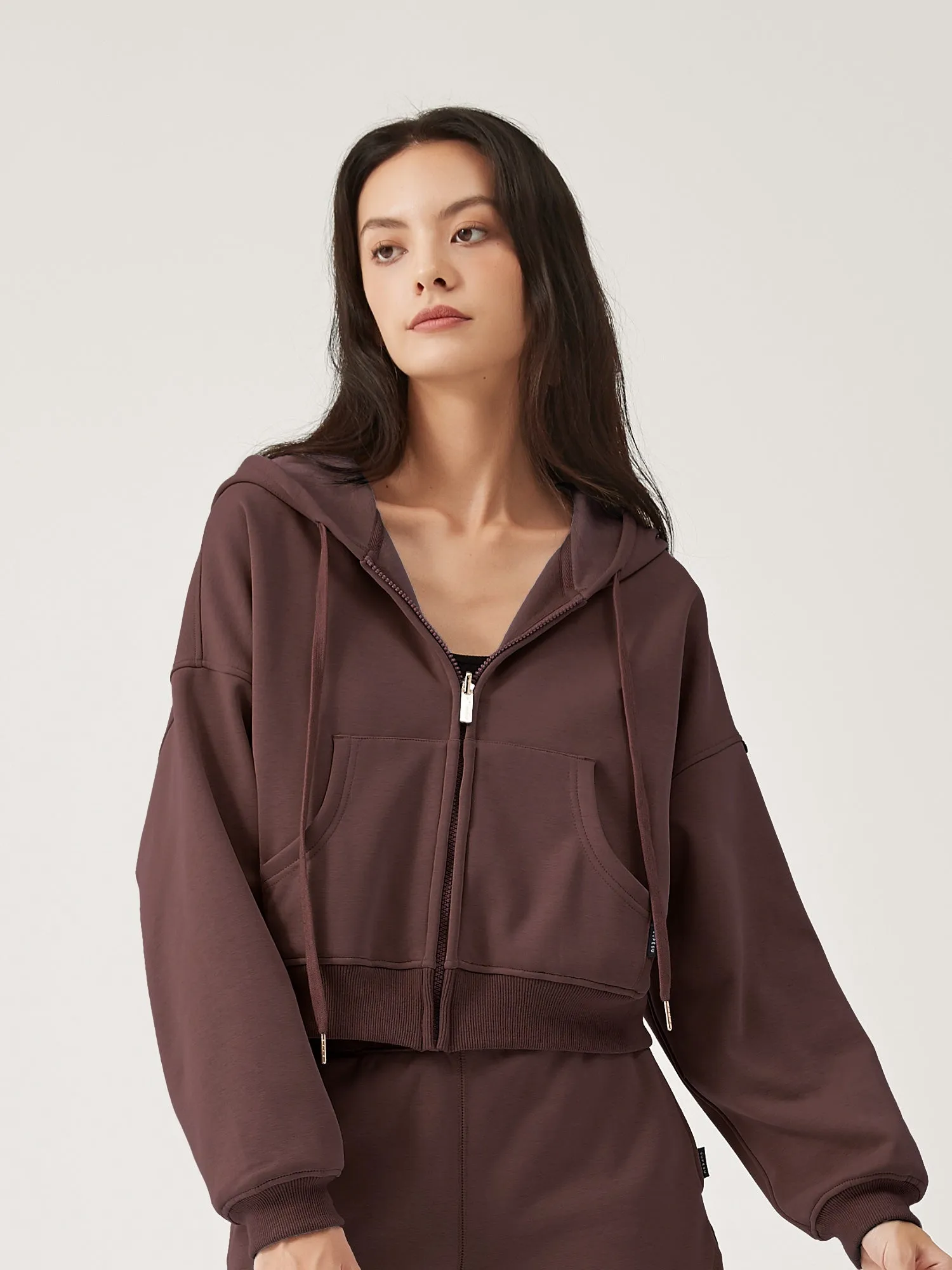 Cubby Zip Up Hoodie - Cropped & Reversible