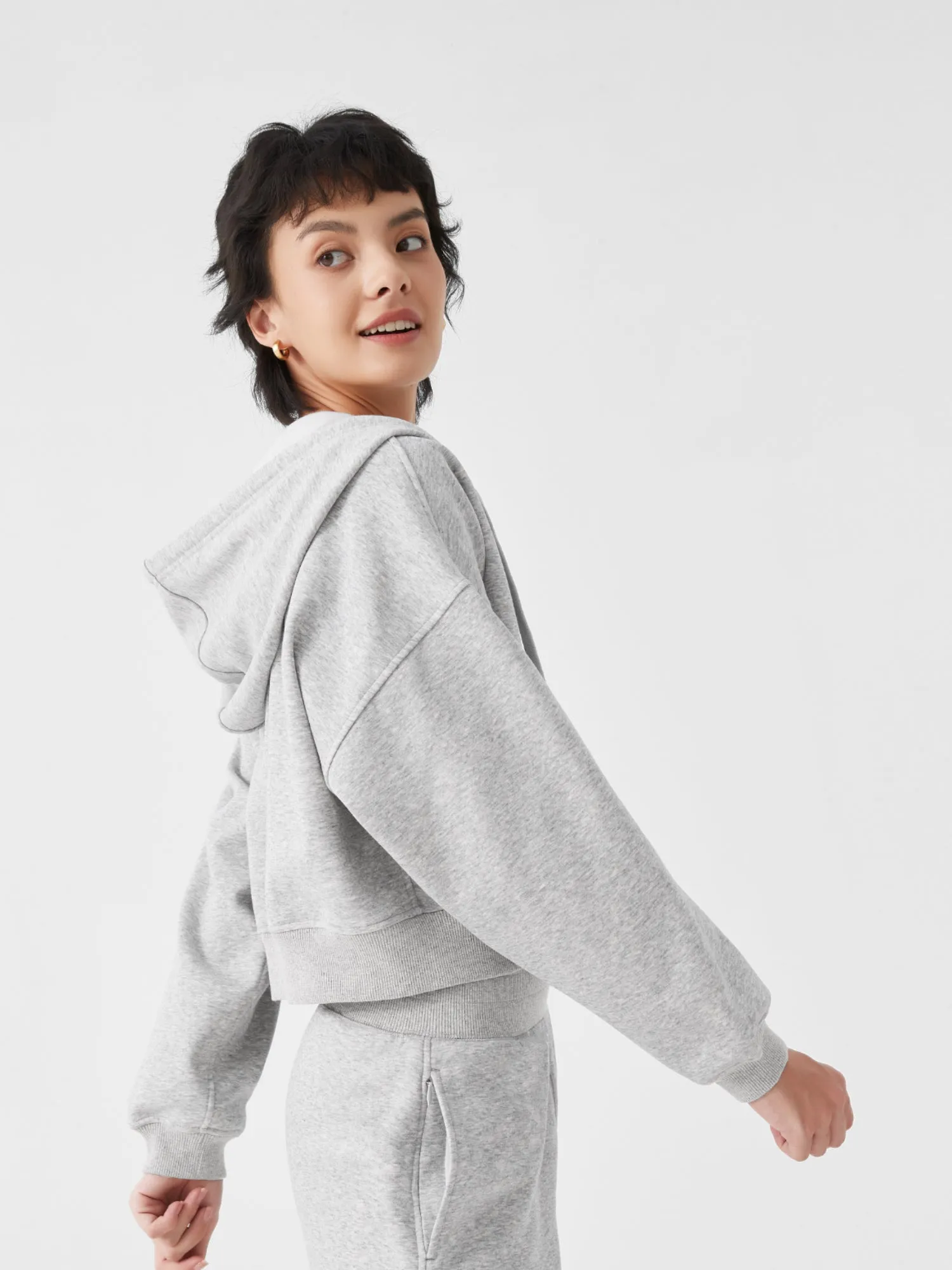 Cubby Zip Up Hoodie - Cropped & Reversible