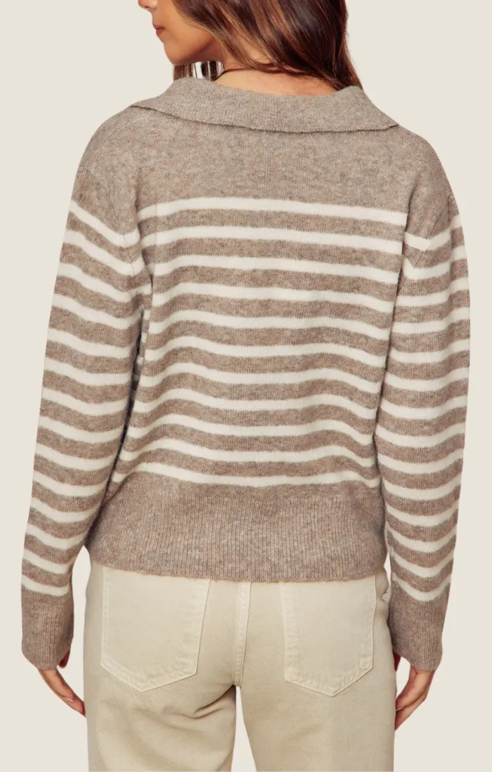 Danica Toffee Striped Sweater