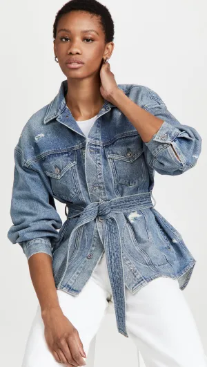 Dolly Tie-Waist Denim Jacket