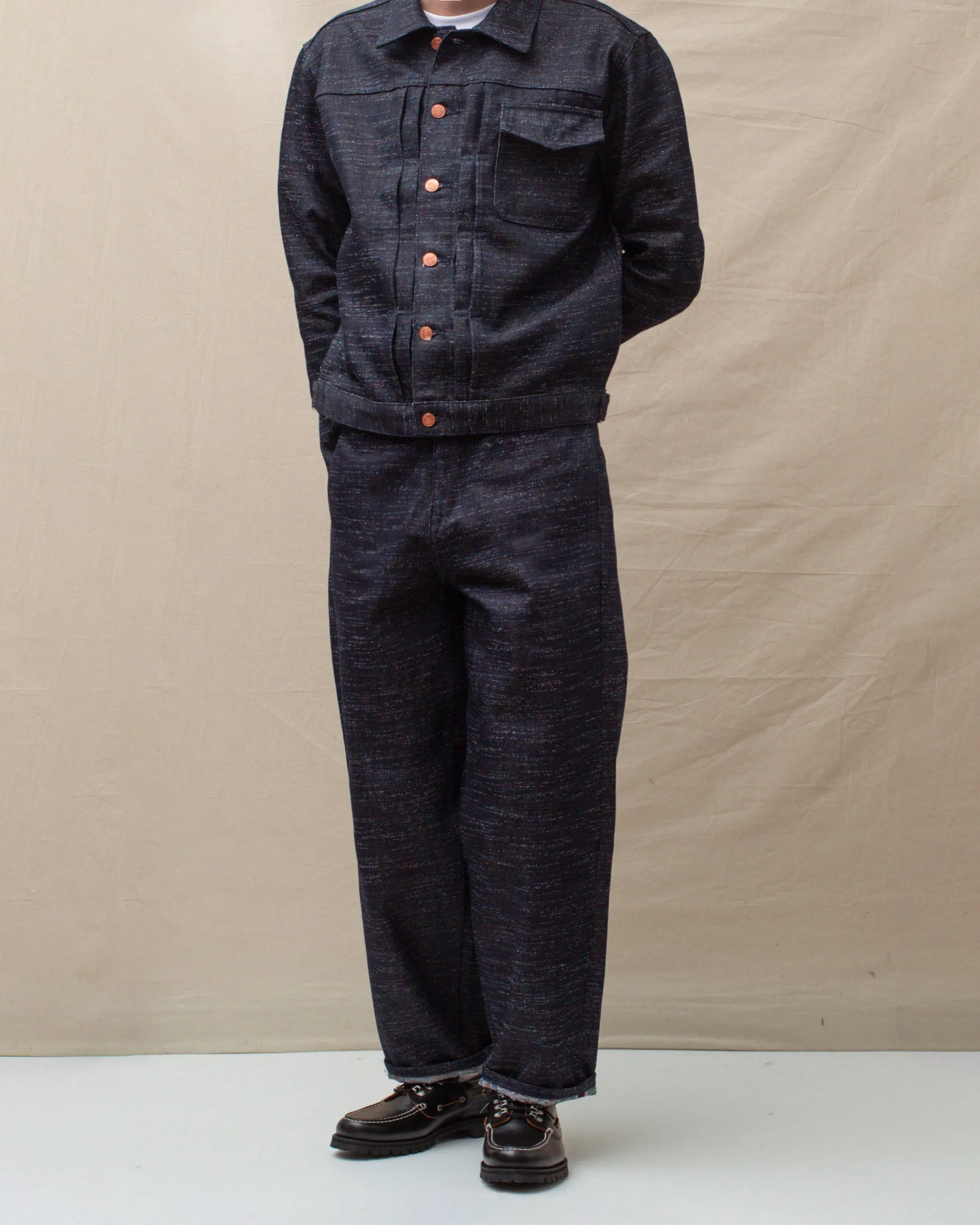 Dubbleware Nimes Rainbow Selvedge Type I Denim Jacket - Raw Indigo