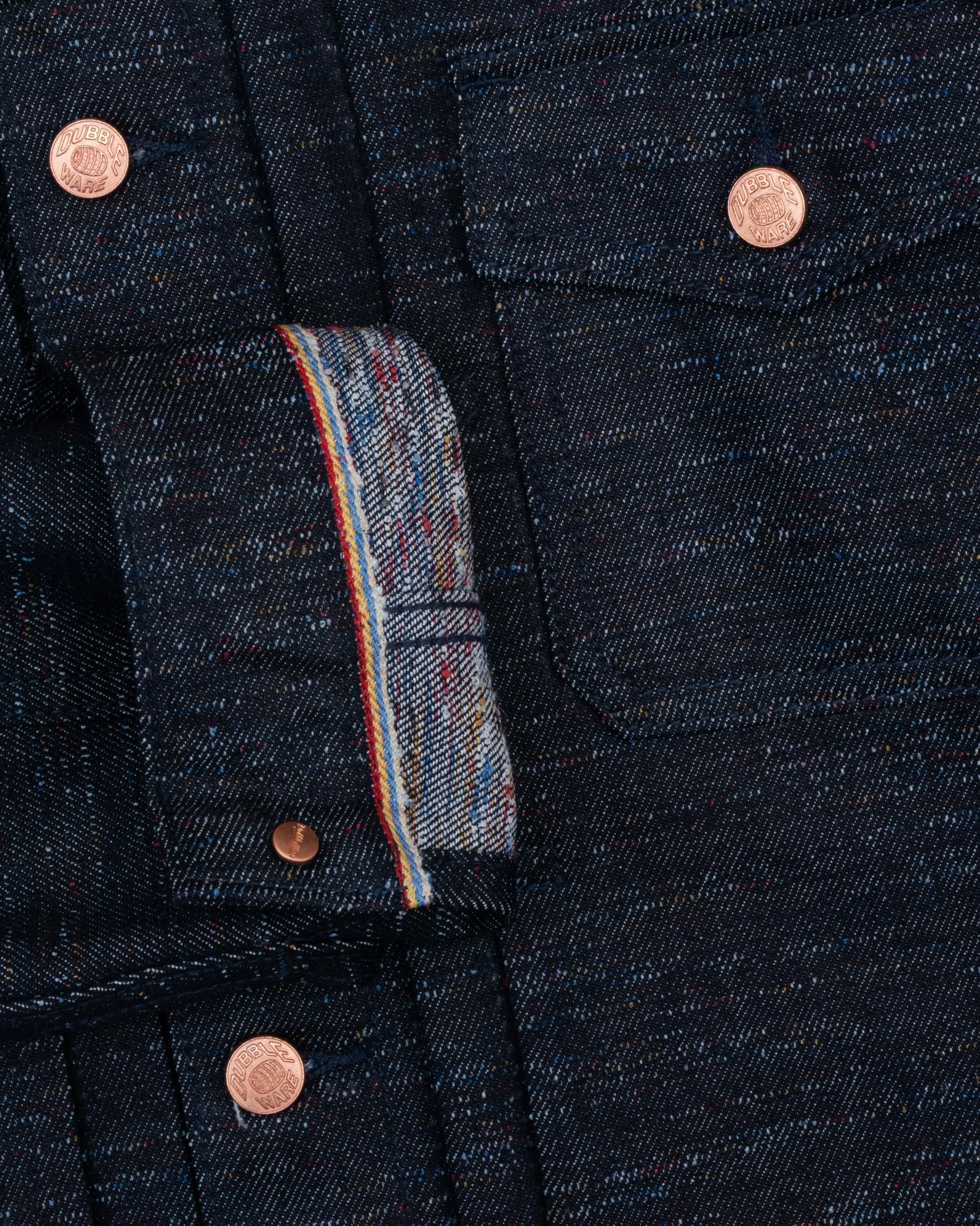 Dubbleware Nimes Rainbow Selvedge Type I Denim Jacket - Raw Indigo