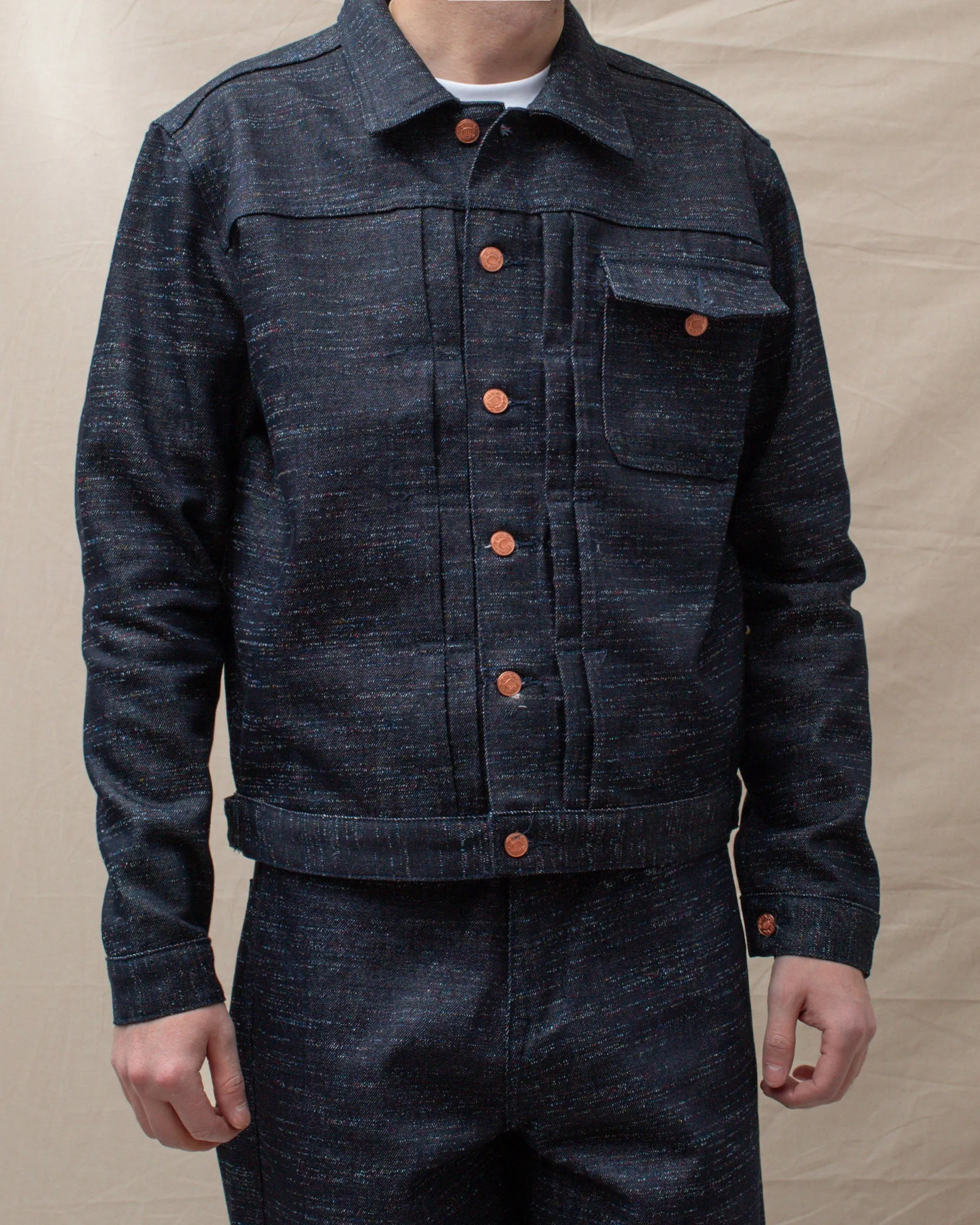 Dubbleware Nimes Rainbow Selvedge Type I Denim Jacket - Raw Indigo