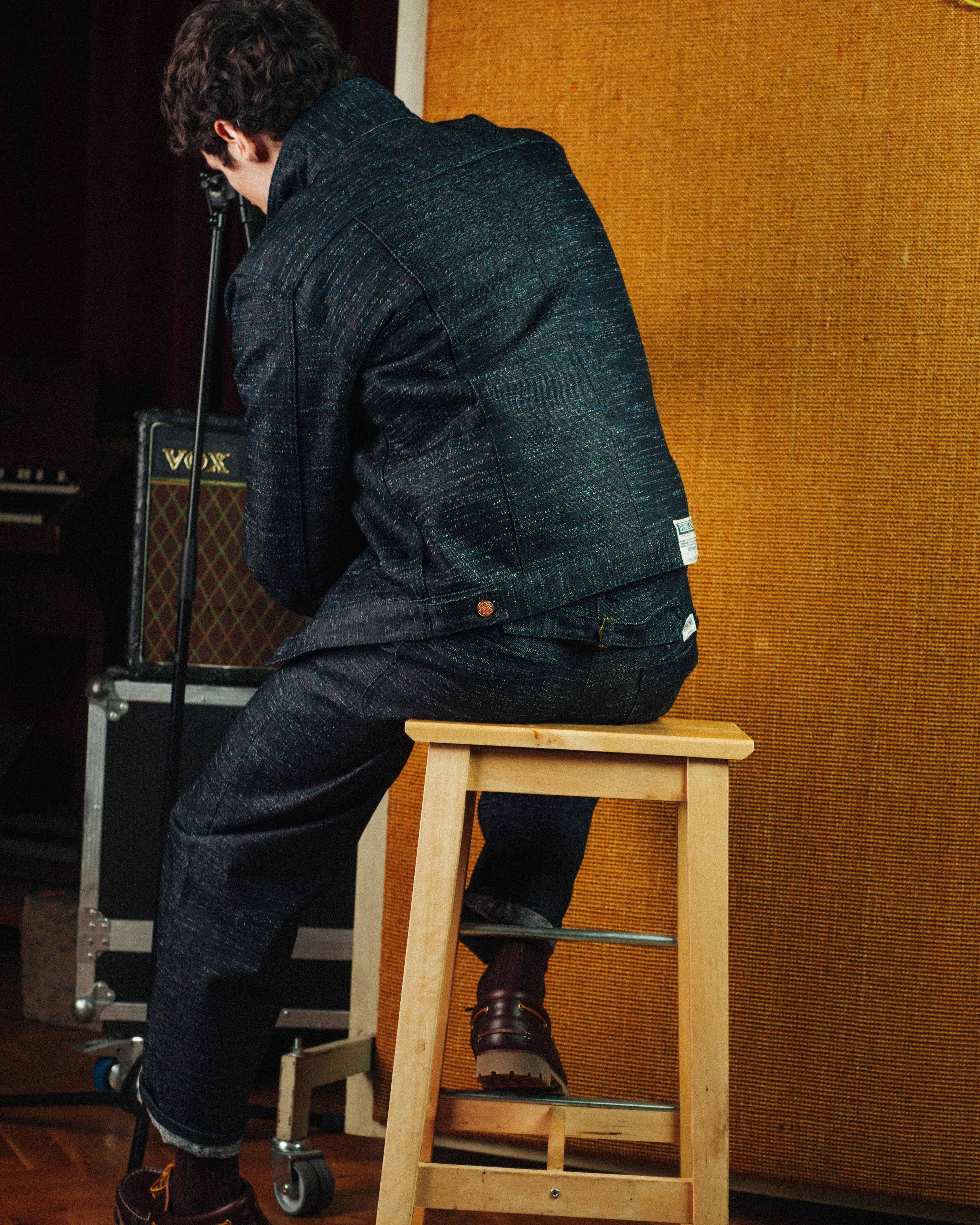 Dubbleware Nimes Rainbow Selvedge Type I Denim Jacket - Raw Indigo