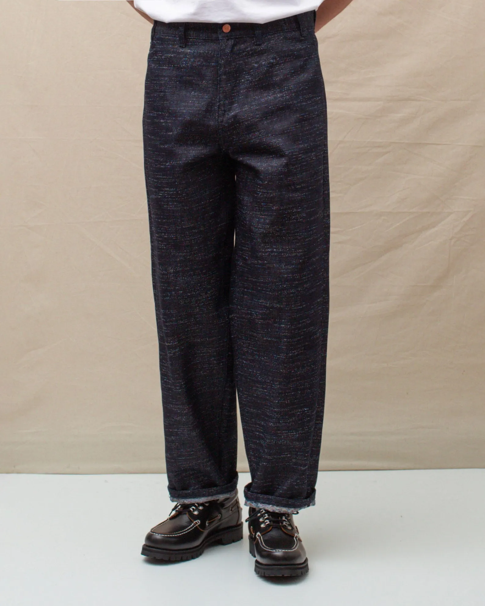 Dubbleware Rainbow Selvedge Straight Leg Denim Jeans - Raw Indigo