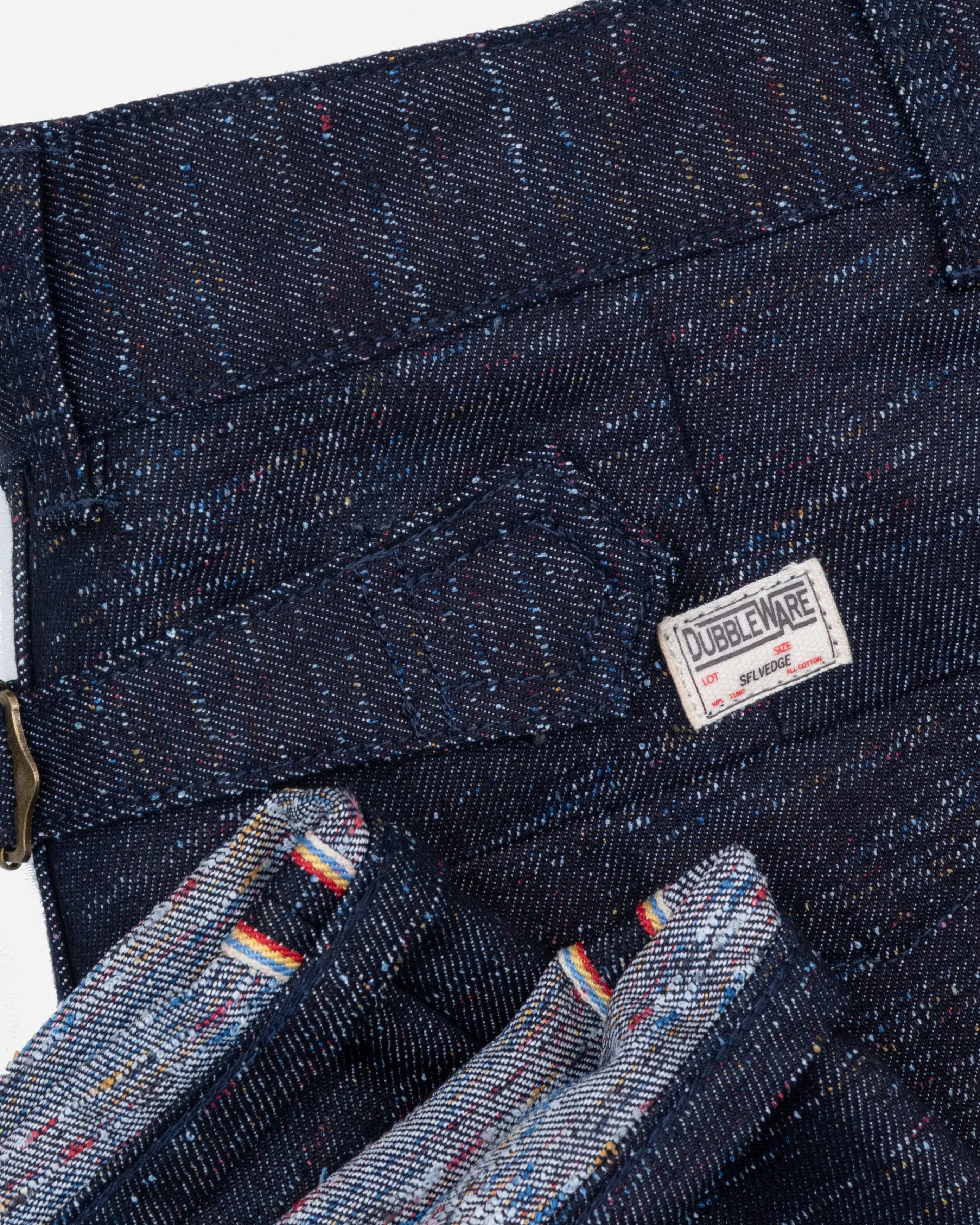 Dubbleware Rainbow Selvedge Straight Leg Denim Jeans - Raw Indigo