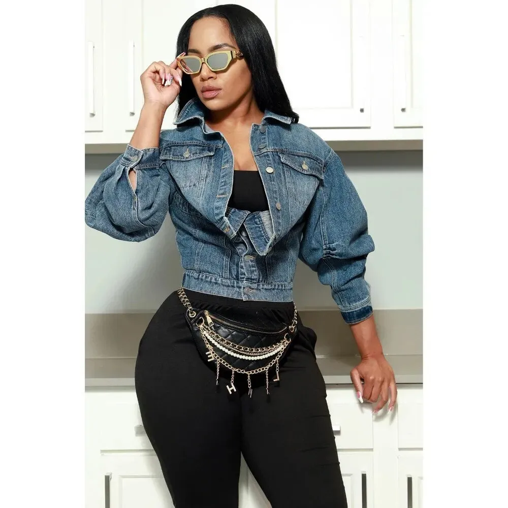 EbonyMonique Blue Vintage Denim Jacket