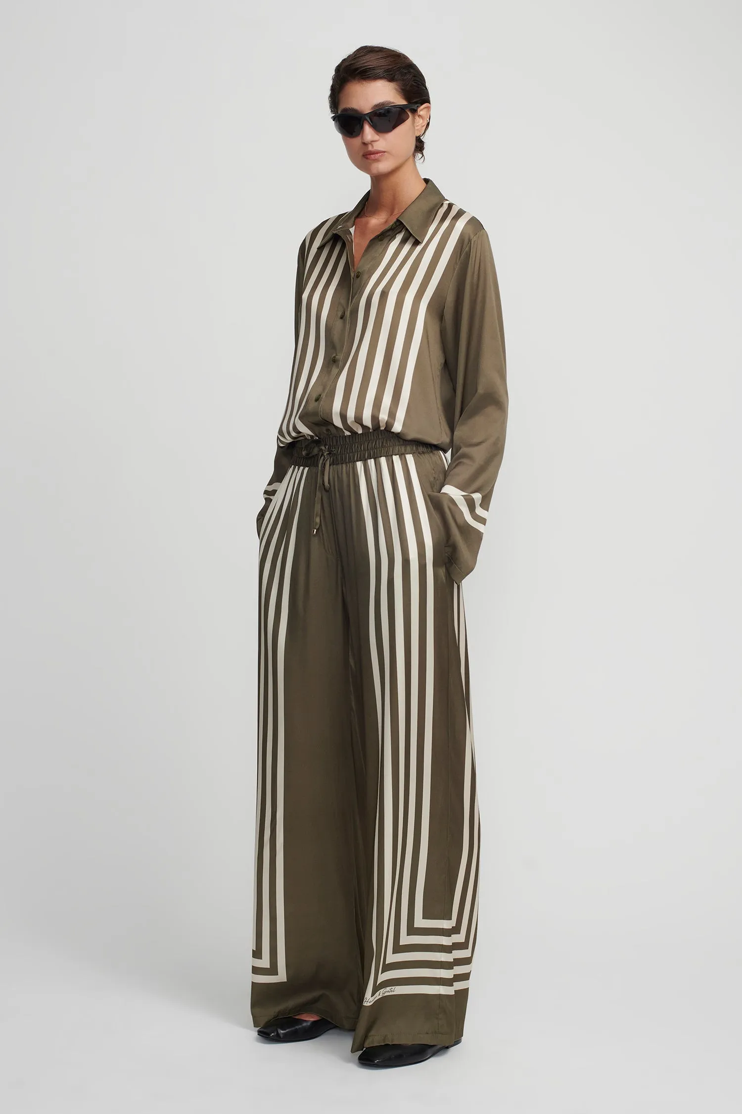 Empress Pant Moss Stripe