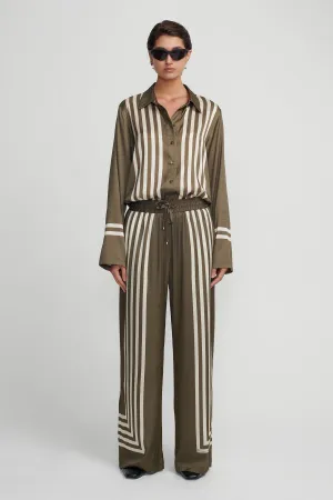 Empress Pant Moss Stripe