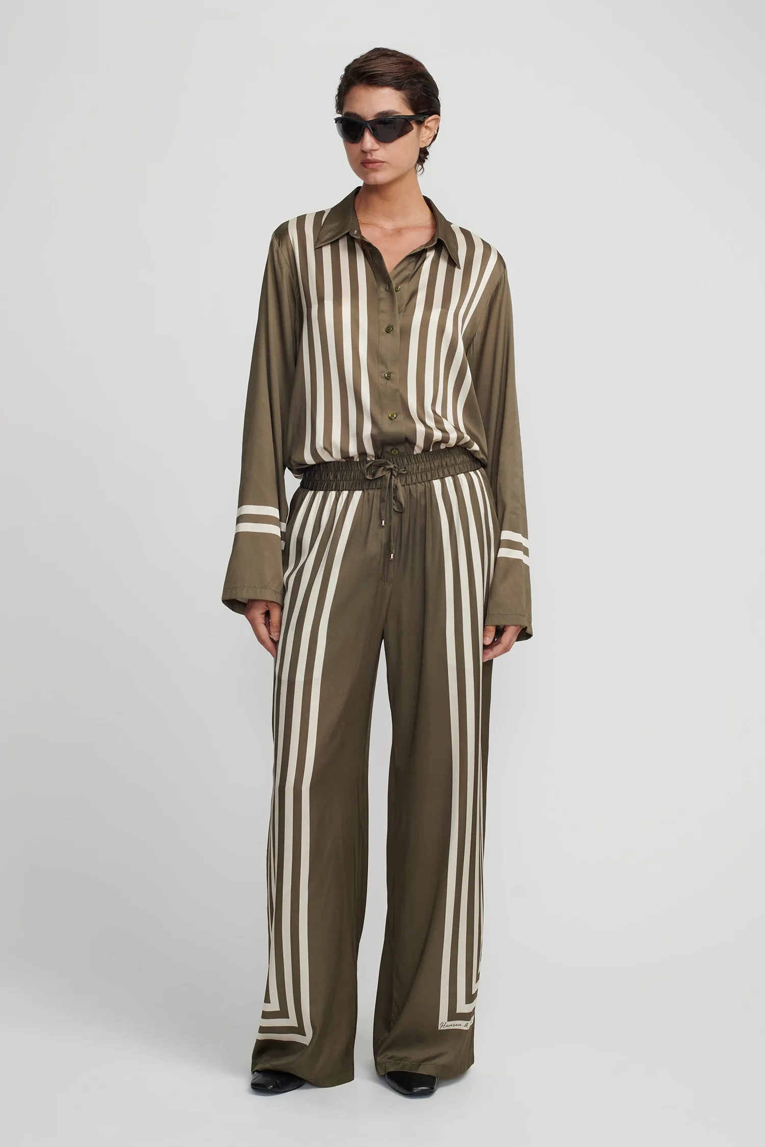 Empress Pant Moss Stripe
