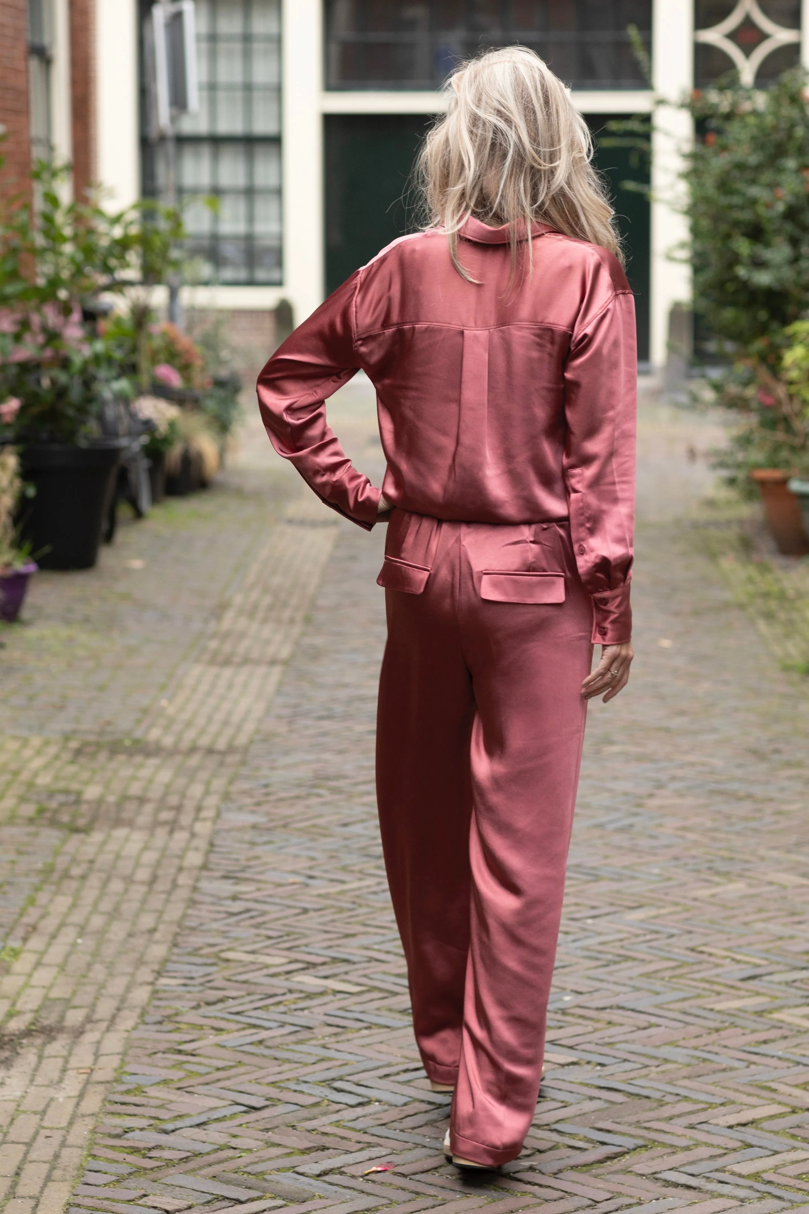 Filou satin trousers