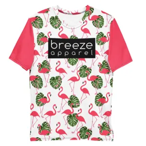 'Flamingos' men's all-over t-shirt (white)