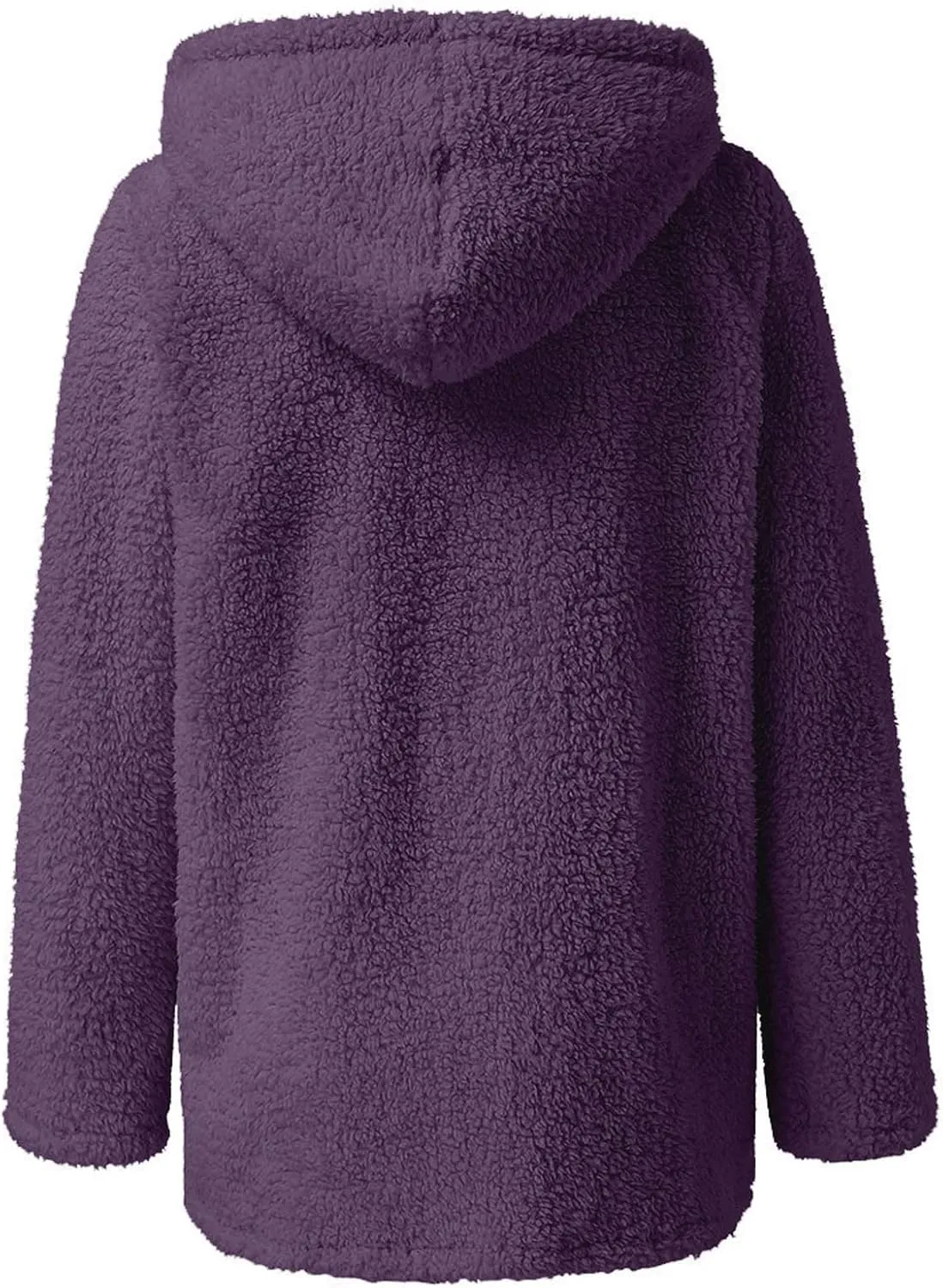 Fuzzy Fleece Jacket for Women Fall Winter Warm Shaggy Teddy Coats Oversized Zip Up Faux Fur Sherpa Hoodies Outwear
