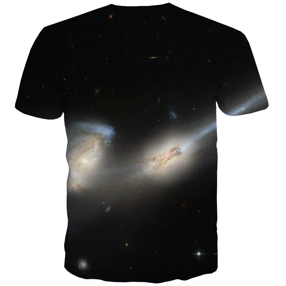 Galaxy T-shirt Men Planet Tshirt Anime Starry Sky Tshirts Novelty Colorful Tshirts Casual Harajuku Tshirts Cool