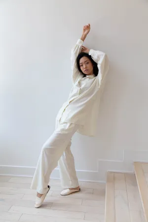 Gallego Desportes Wide Leg Trouser in Cream
