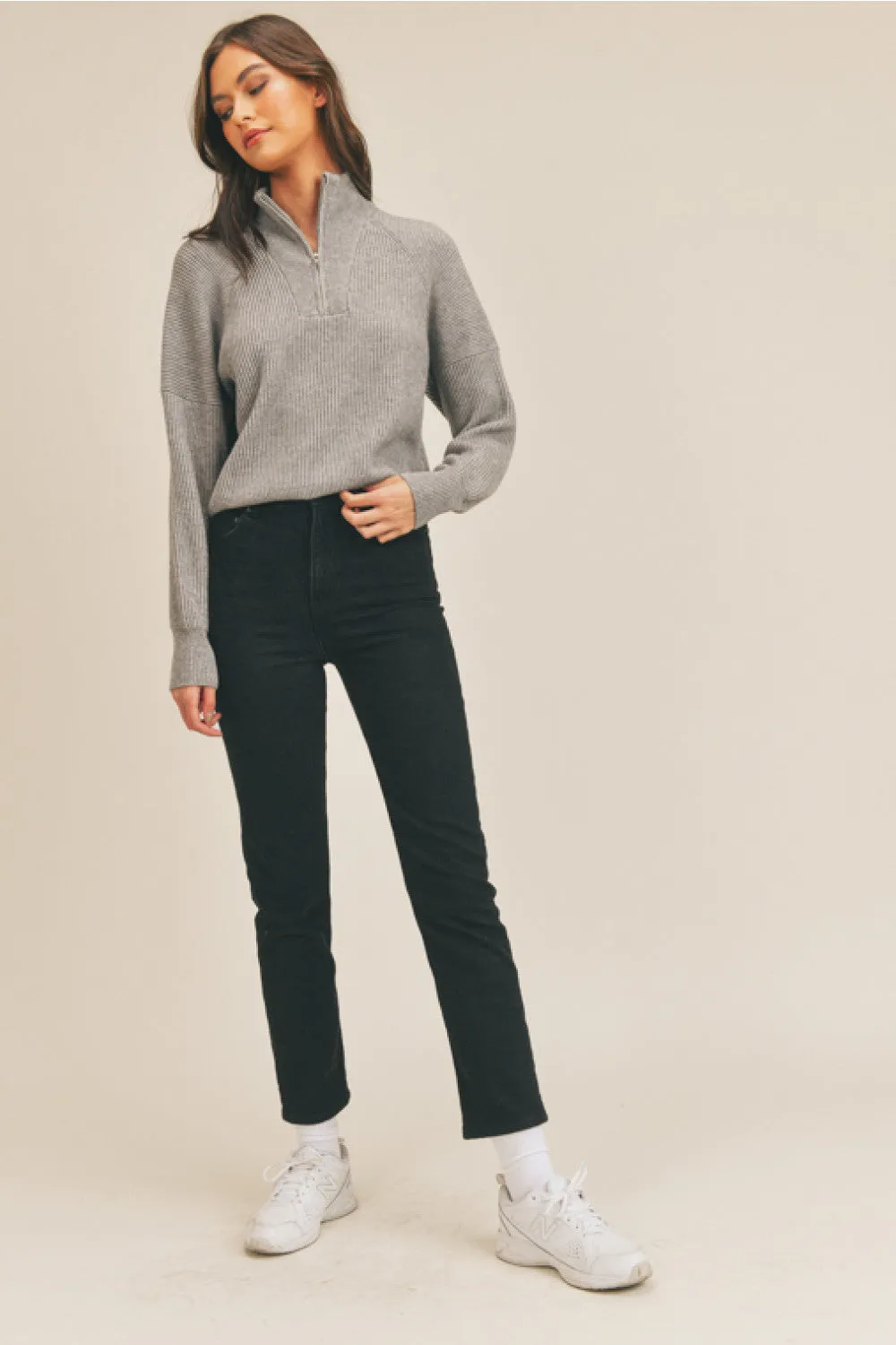 Half Zip Sweater (Grey)