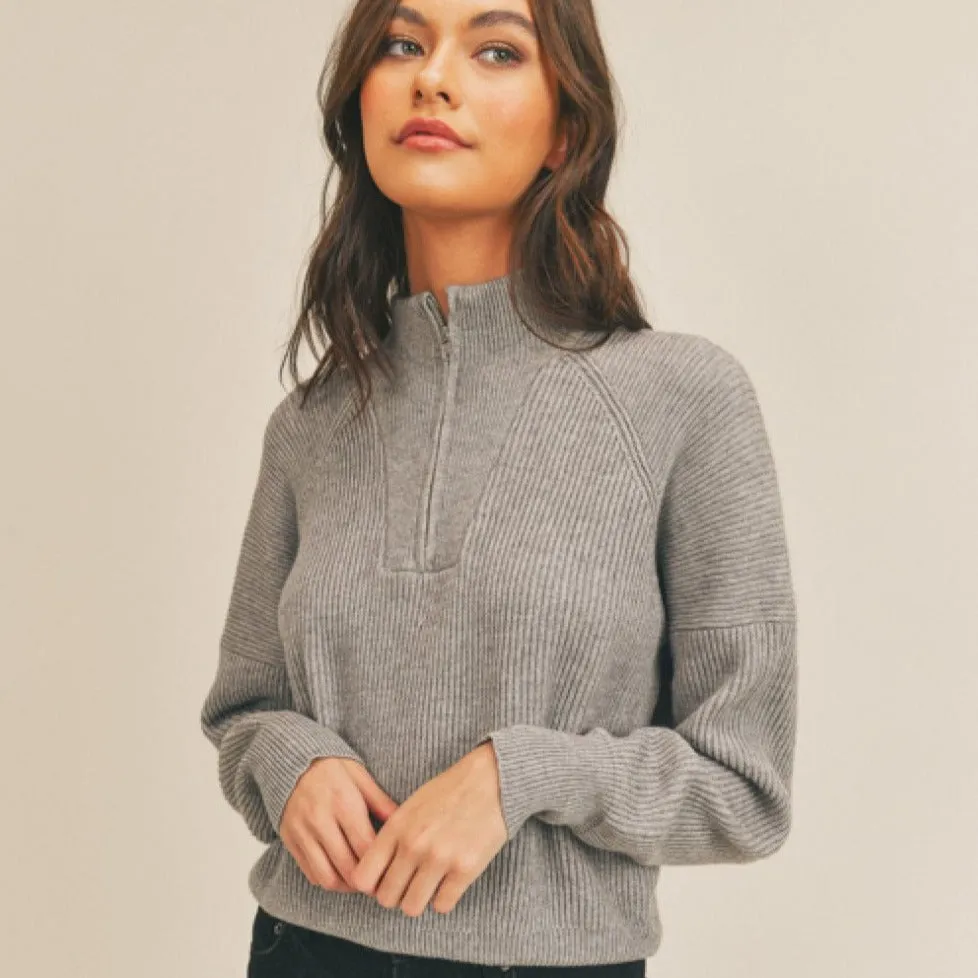 Half Zip Sweater (Grey)