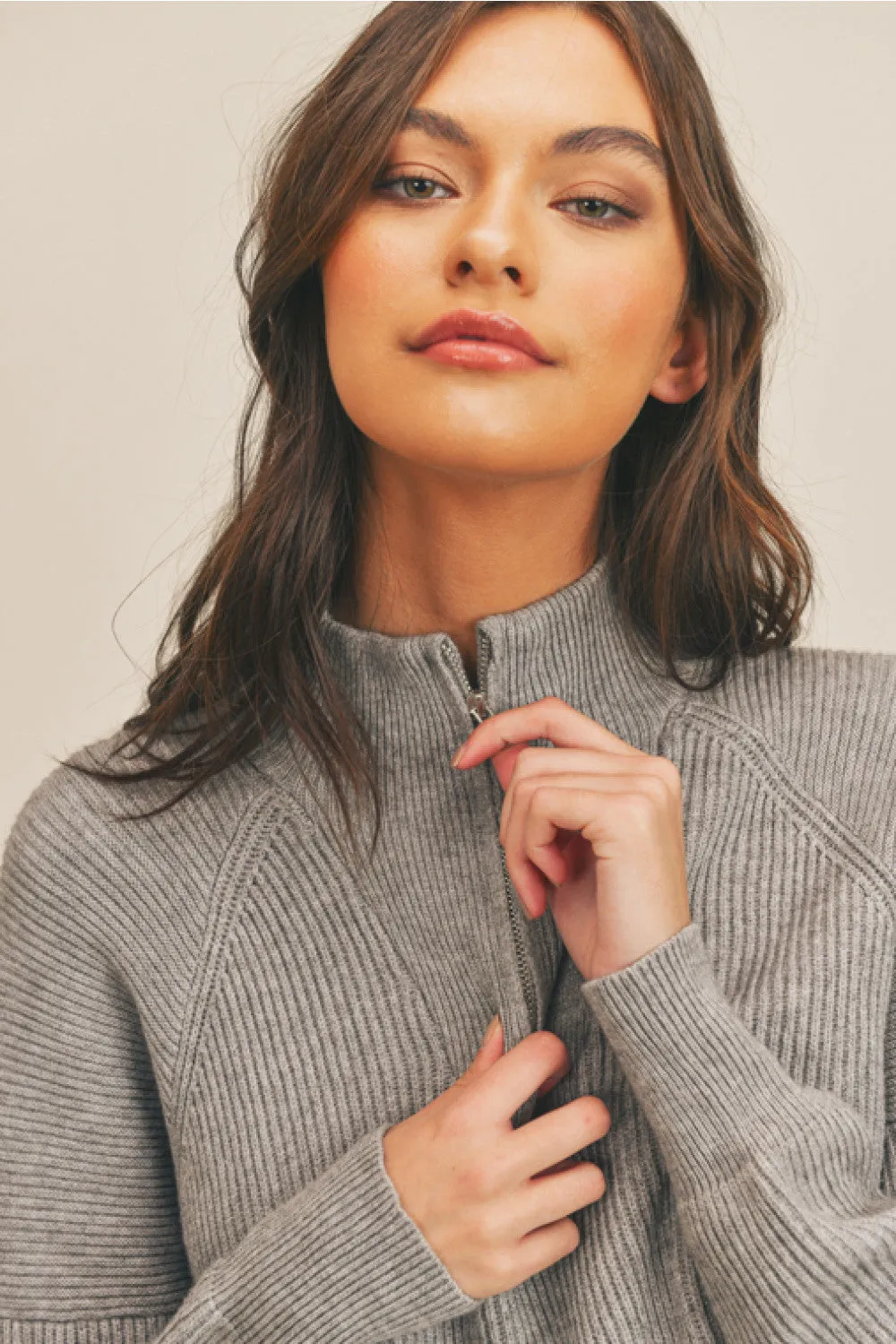 Half Zip Sweater (Grey)